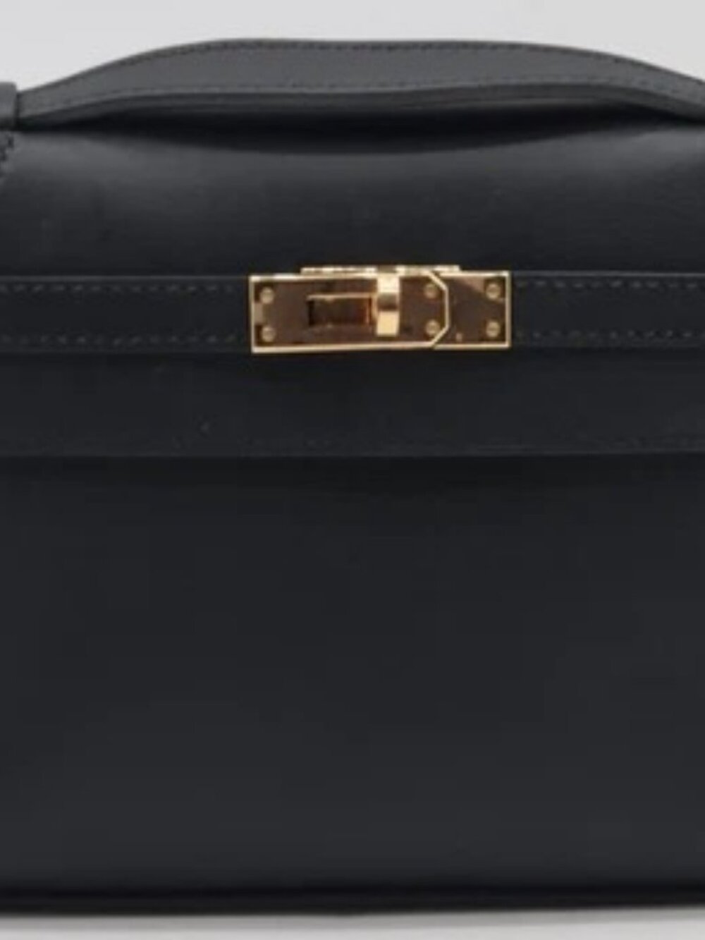 Hermes Swift Kelly Pochette Clutch Bag - Black